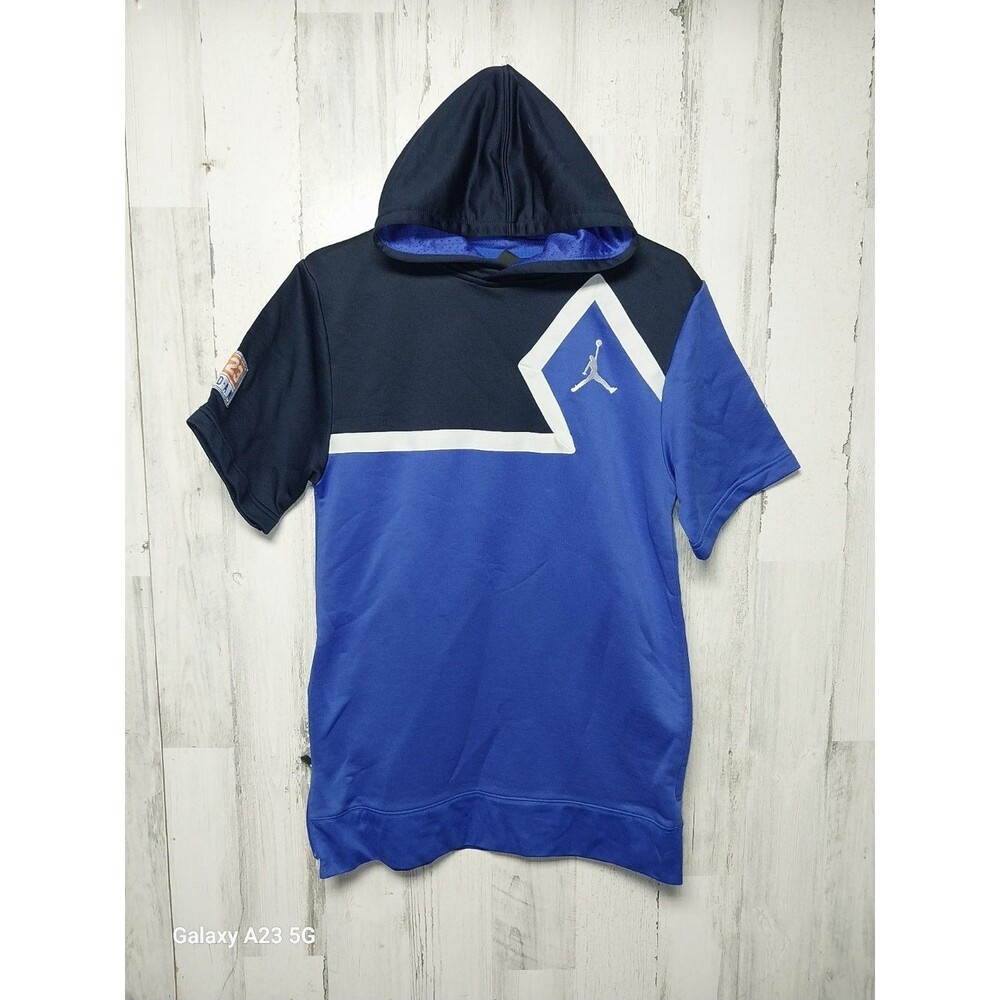 Jordan Air Short Sleeve Shirt W/ Hood&Side Zipper Youth XL
